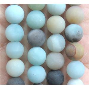 round matte Amazonite beads, approx 12mm dia