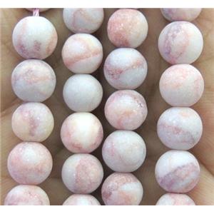 round matte Red Silk Jasper Beads, approx 6mm dia