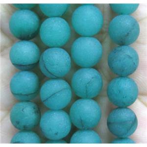 matte round Green Aventurine beads, approx 12mm dia