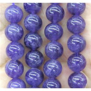 amethyst bead, round, B Grade, approx 10mm dia