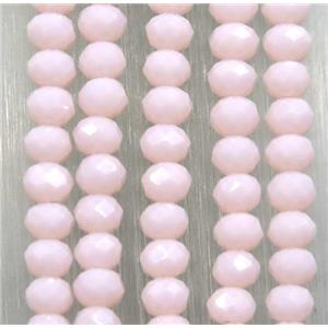 pink chinese crystal glass beads, faceted rondelle, approx 2.5x3mm, 150 pcs per st