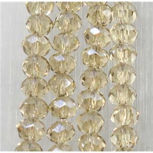 chinese crystal glass beads, faceted rondelle, approx 2.5x3mm, 150 pcs per st