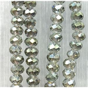 chinese crystal glass beads, faceted rondelle, approx 2.5x3mm, 150 pcs per st