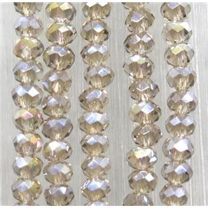 chinese crystal glass beads, faceted rondelle, approx 2.5x3mm, 150 pcs per st