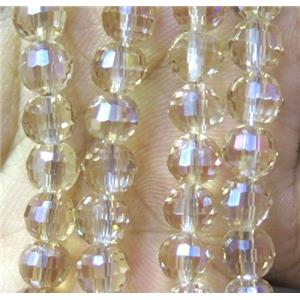 chinese crystal bead, faceted round, approx 6mm dia, 98pcs per st