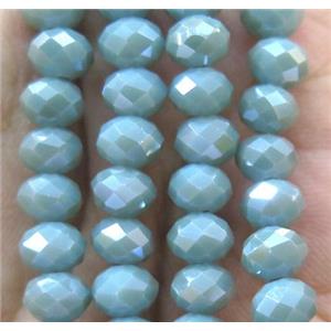 Chinese crystal glass bead, faceted rondelle, approx 6mm dia, 100pcs per st