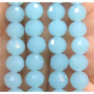 Chinese crystal glass bead, faceted round, approx 6mm dia, 72pcs per st