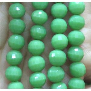 Chinese crystal glass bead, faceted round, approx 6mm dia, 72pcs per st