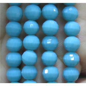 Chinese crystal glass bead, faceted round, approx 6mm dia, 72pcs per st