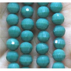 Chinese crystal glass bead, faceted round, approx 6mm dia, 72pcs per st