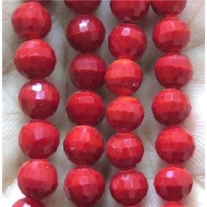 Chinese crystal glass bead, faceted round, approx 6mm dia, 72pcs per st