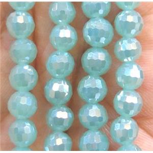 Chinese crystal glass bead, faceted round, approx 6mm dia, 72pcs per st