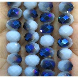 Chinese crystal glass bead, faceted rondelle, approx 8mm dia, 72pcs per st