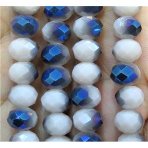 Chinese crystal glass bead, faceted rondelle, approx 8mm dia, 72pcs per st