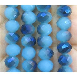 Chinese crystal glass bead, faceted rondelle, approx 8mm dia, 72pcs per st