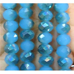 Chinese crystal glass bead, faceted rondelle, approx 8mm dia, 72pcs per st