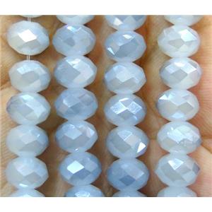 Chinese crystal glass bead, faceted rondelle, approx 8mm dia, 72pcs per st