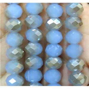 Chinese crystal glass bead, faceted rondelle, approx 8mm dia, 72pcs per st