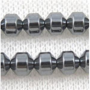 Black Hematite Awl Beads Bullet, approx 12mm dia