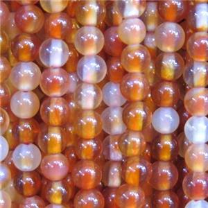 tiny round agate beads, red, approx 3mm dia