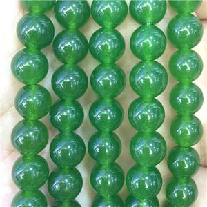 green Malaysia Jade beads, round, approx 6mm dia