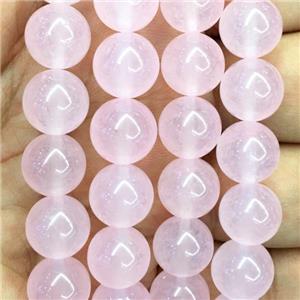 lt.pink Malaysia Jade beads, round, approx 14mm dia