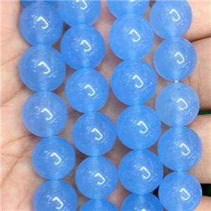 skyblue Malaysia Jade beads, round, approx 12mm dia