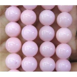 pink jade beads, round, stabile, 8mm dia, 50pcs per st