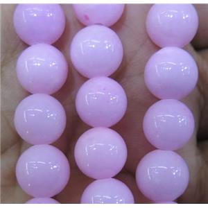 purple jade bead, round, stabile, approx 6mm dia, 63pcs per st