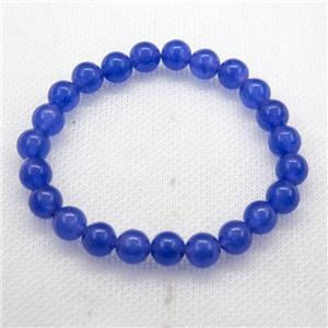 Stretch Jade bracelet, dye, approx 16mm dia, 13pcs per st