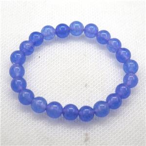 Stretch Jade bracelet, dye, approx 16mm dia, 13pcs per st