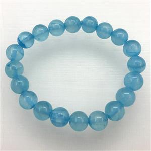 Stretch Jade bracelet, dye, approx 16mm dia, 13pcs per st