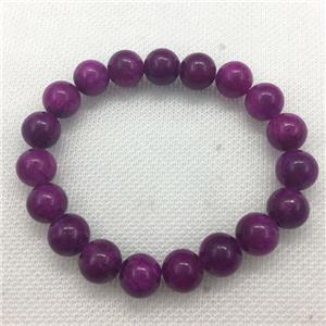 Stretch Jade bracelet, dye, approx 8mm dia, 22pcs per st