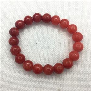 Stretch Jade bracelet, dye, approx 12mm dia, 16pcs per st