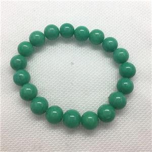 Stretch Jade bracelet, round, dye, approx 16mm dia, 13pcs per st