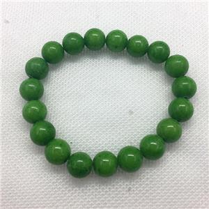 Stretch Jade bracelet, round, dye, approx 16mm dia, 13pcs per st