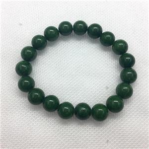 Stretch Jade bracelet, round, dye, approx 14mm dia, 15pcs per st