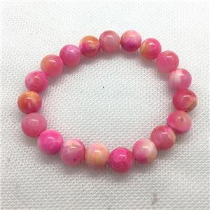 Stretch Jade bracelet, round, dye, approx 6mm, 28pcs per st