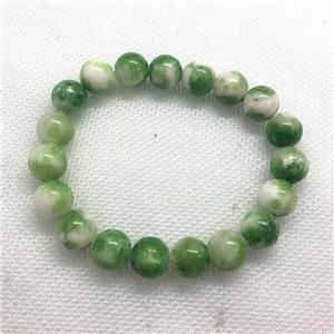 Stretch Jade bracelet, round, dye, approx 12mm dia, 16pcs per st