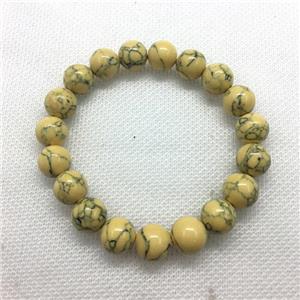 Stretch Jade bracelet, round, dye, approx 6mm, 28pcs per st