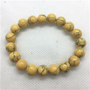 Stretch Jade bracelet, round, dye, approx 6mm, 28pcs per st