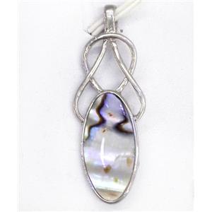 Paua Abalone shell pendant, approx 16-40mm