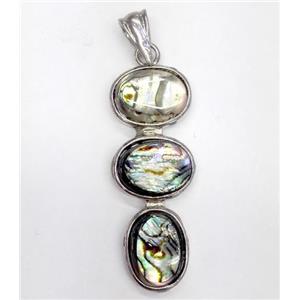 Paua Abalone shell pendant, approx 16-40mm