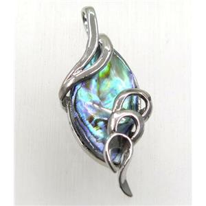 Paua Abalone shell pendant, approx 16-40mm