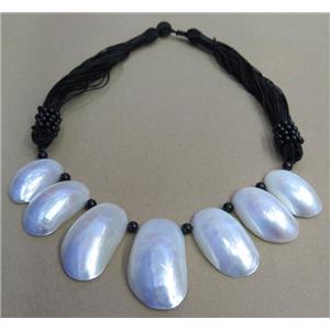 freshwater shell pearl necklace collar, approx 20-50mm