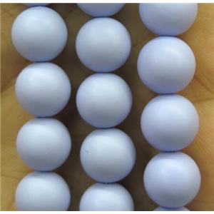 matte pearlized shell beads, round, approx 8mm dia