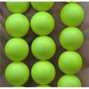 olive matte pearlized shell beads, round, approx 6mm dia