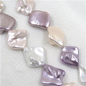 baroque style freshwater shell beads, freeform, mix color, approx 15-20mm