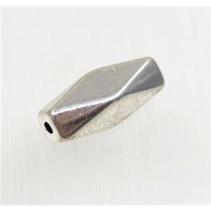 tibetan silverzinc tube beads, non-nickel, approx 6x18.5mm