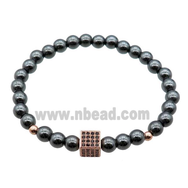 black Hematite Bracelets, stretchy